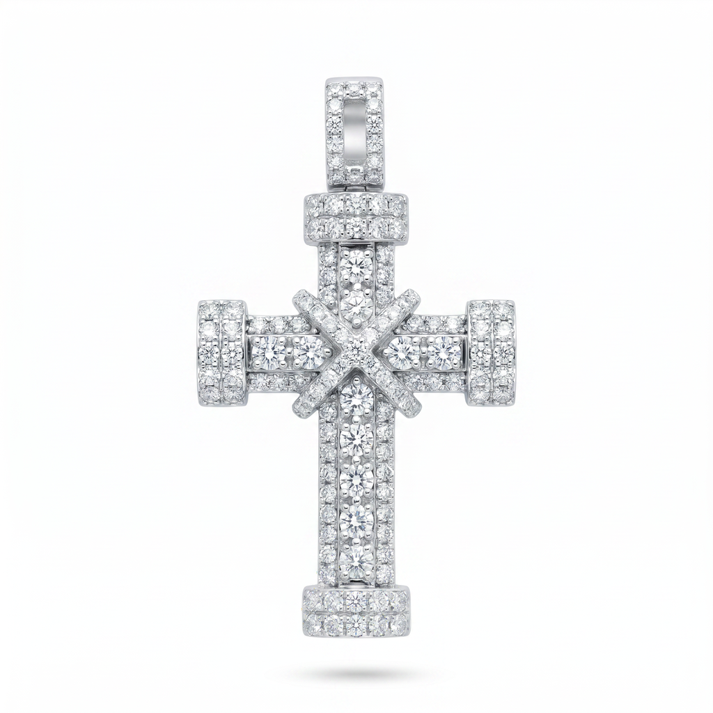 Diamond White Gold Cross Pendant