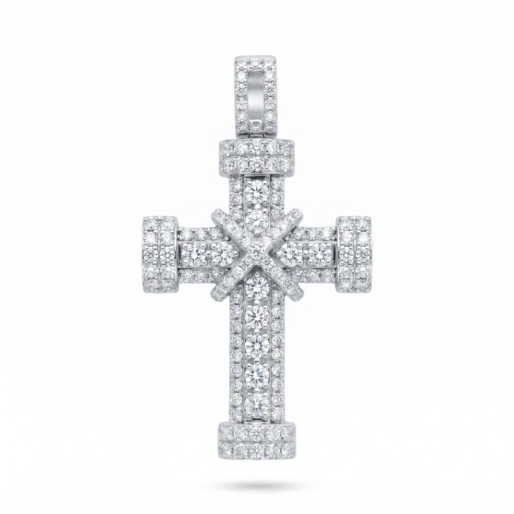 Diamond White Gold Cross Pendant