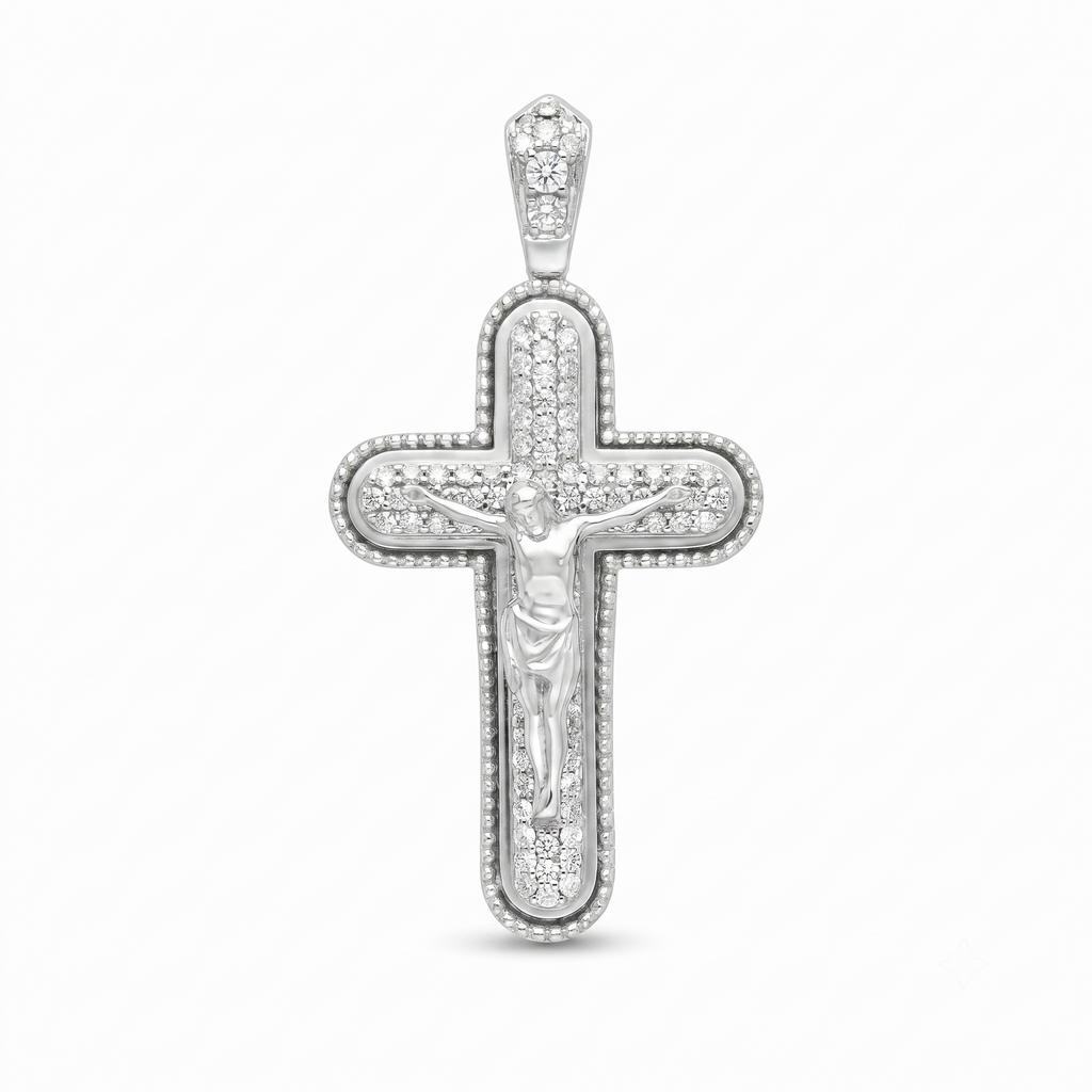Diamond White Gold Cross Pendant