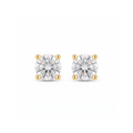 18K Yellow Gold Cubic Zirconia Stud Earring