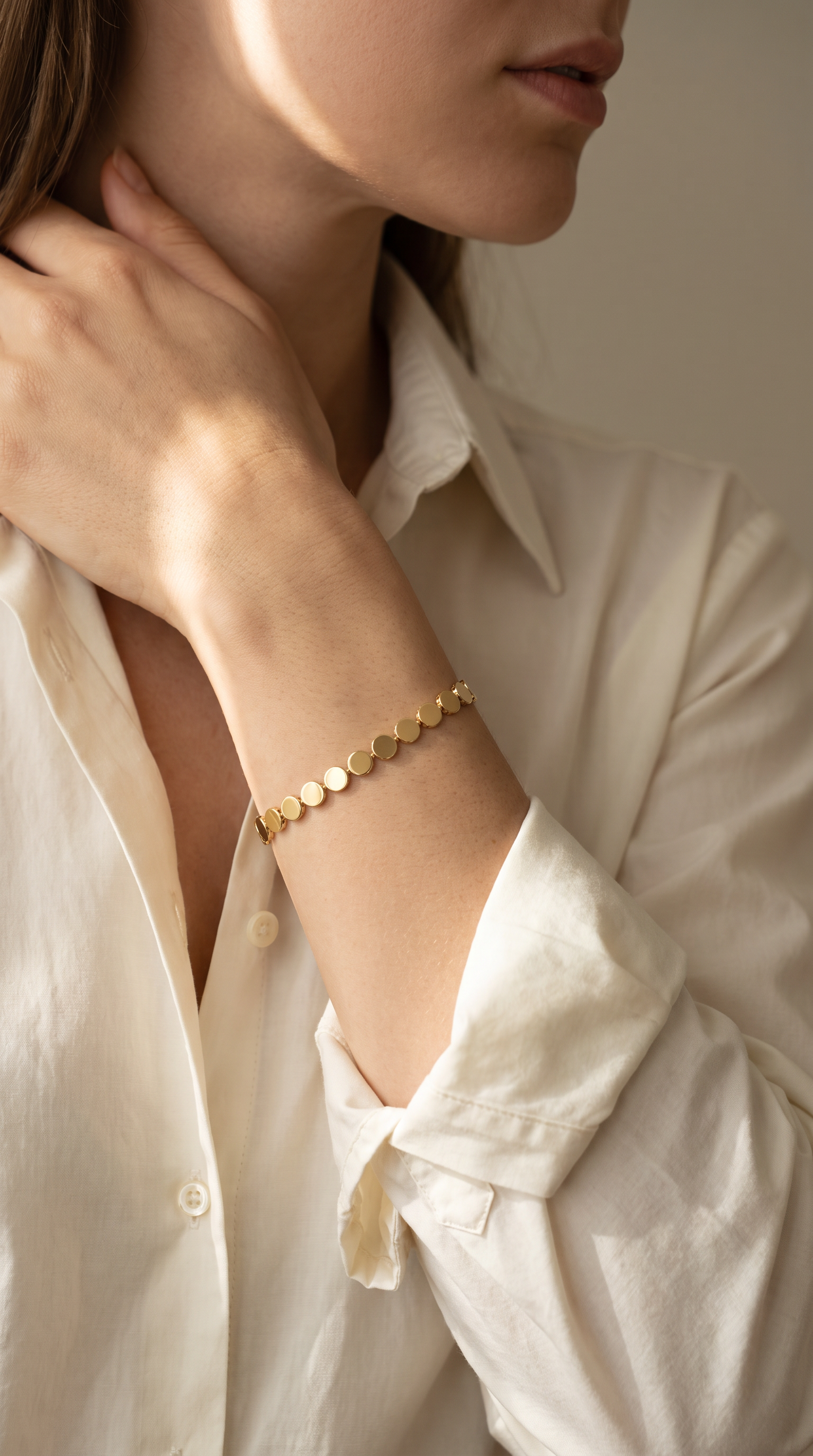 18K Yellow Gold Reversible Chain Bracelet
