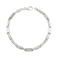 Men 18K White Gold Chain Bracelet