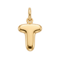 18K Yellow Gold Letter T Pendant
