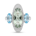 Diamond White Gold Gemstone Ring