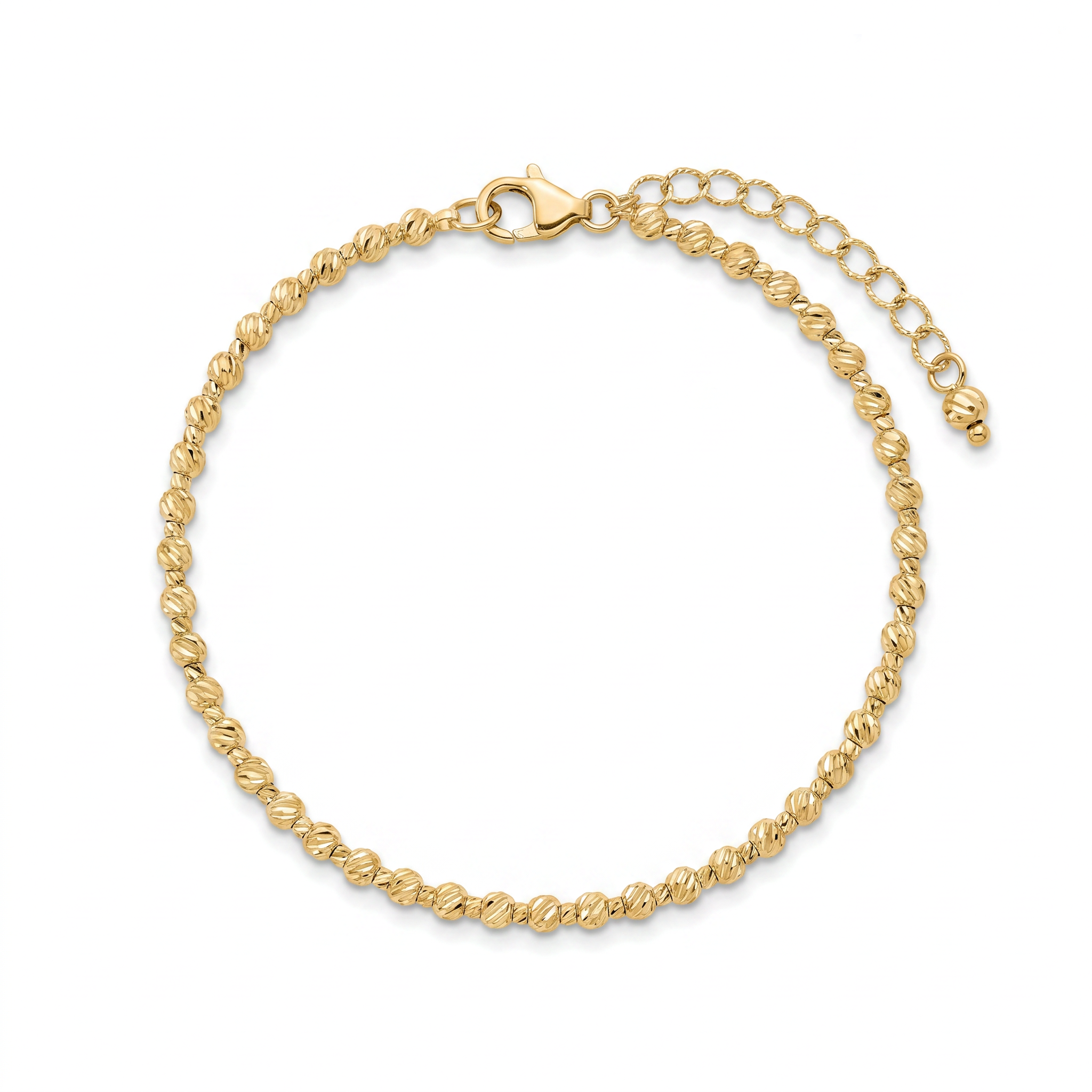 18K Yellow Gold Beaded Bracelet
