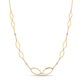 18K Two Tone Gold Chain Necklace