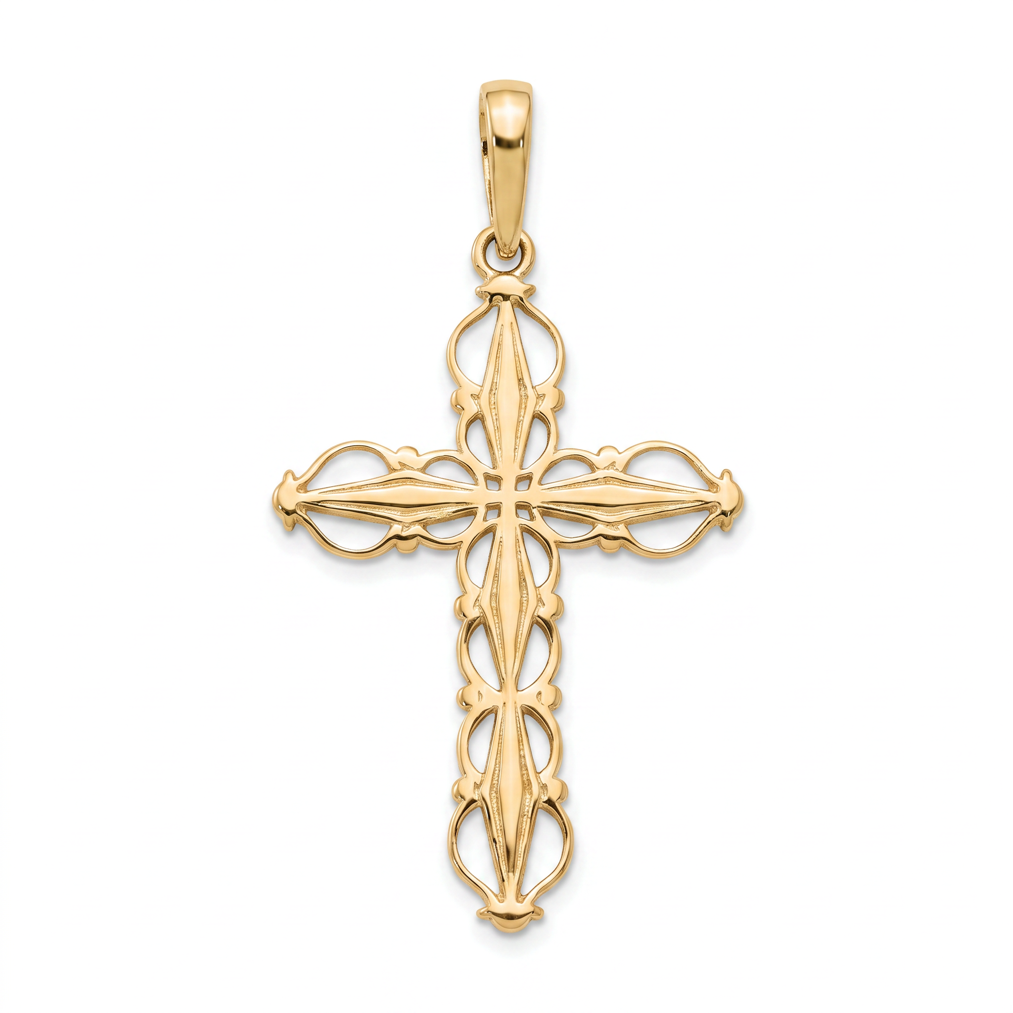 18K Yellow Gold Cross Pendant