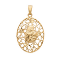 18K Yellow Gold St. Mary & Jesus Icon Pendant