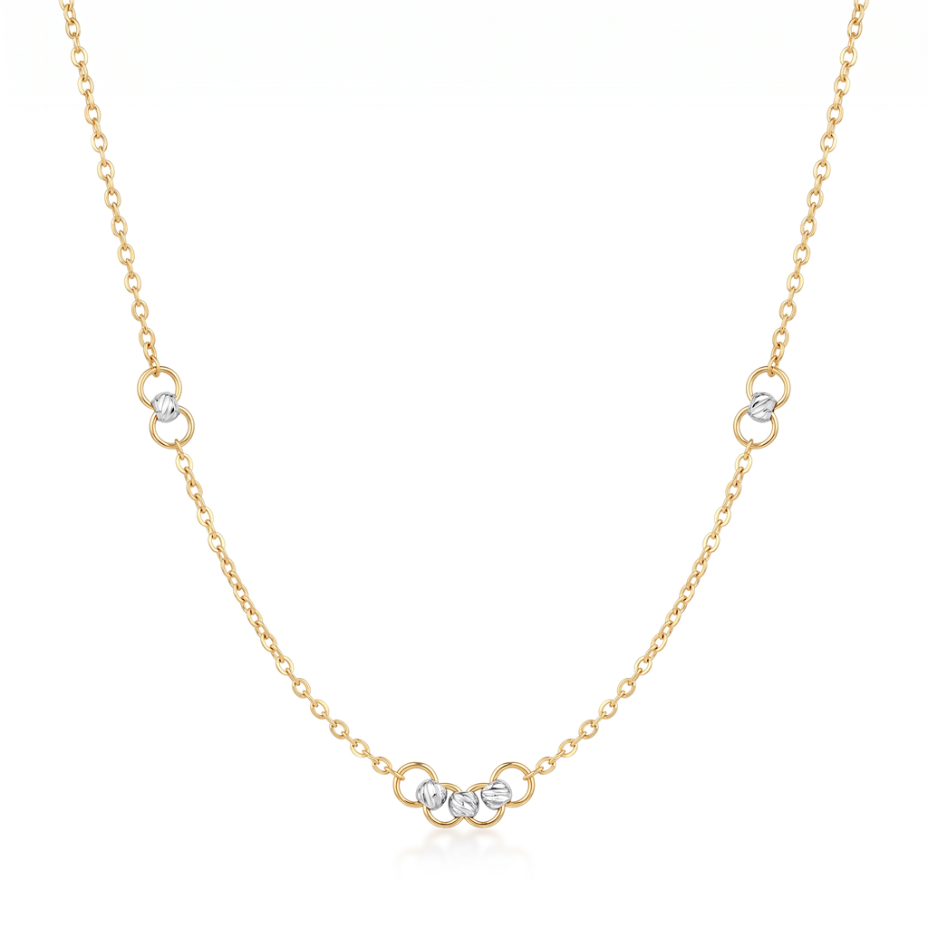 18K Two Tone Chain Necklace