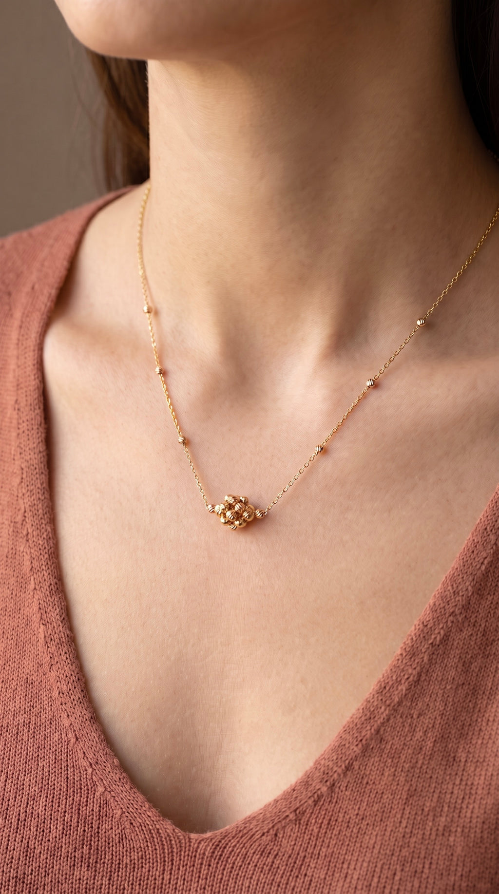 18K Two Tone Gold Chain Necklace