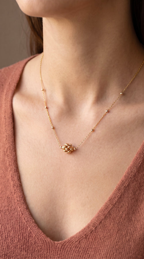 18K Two Tone Gold Chain Necklace