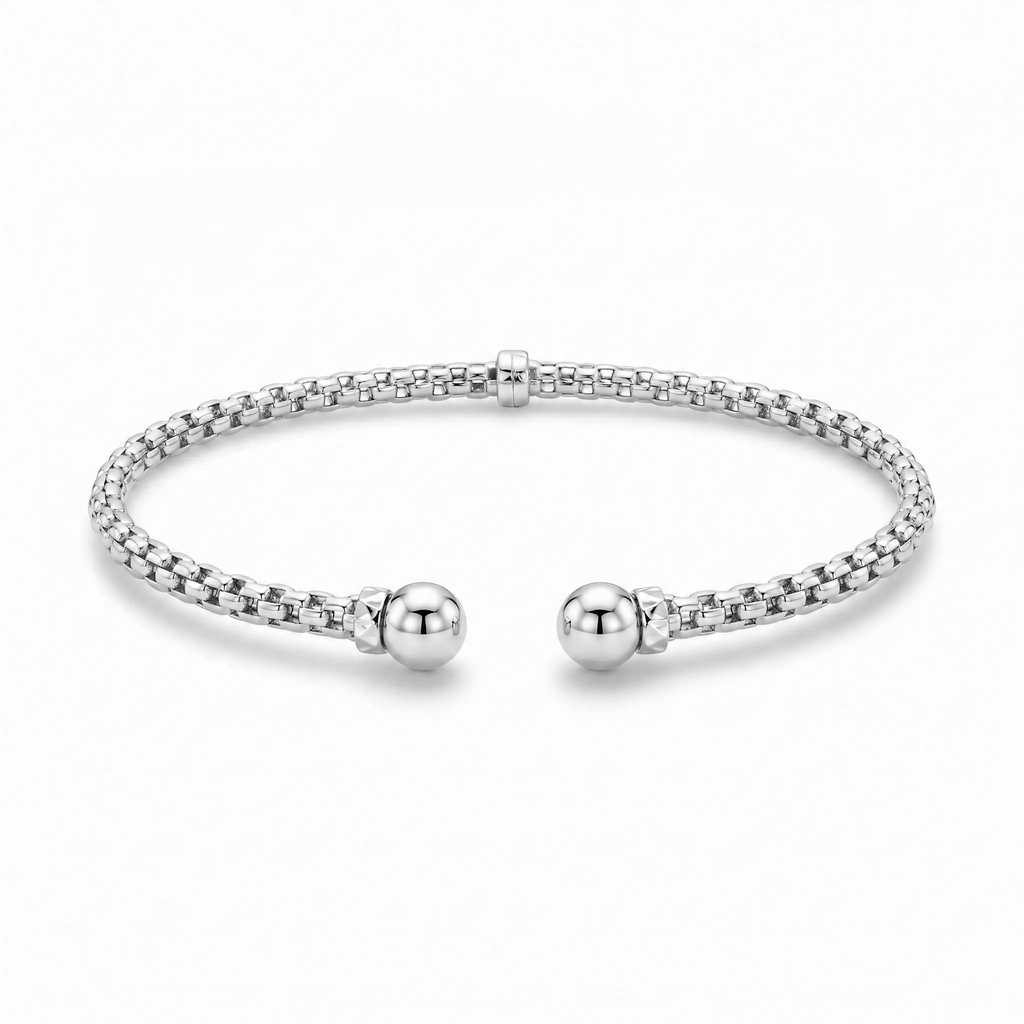 18K White Gold Cuff Bracelet