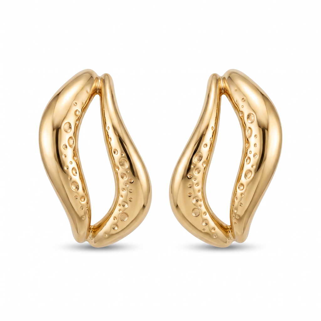 18K Yellow Gold Drop Earring