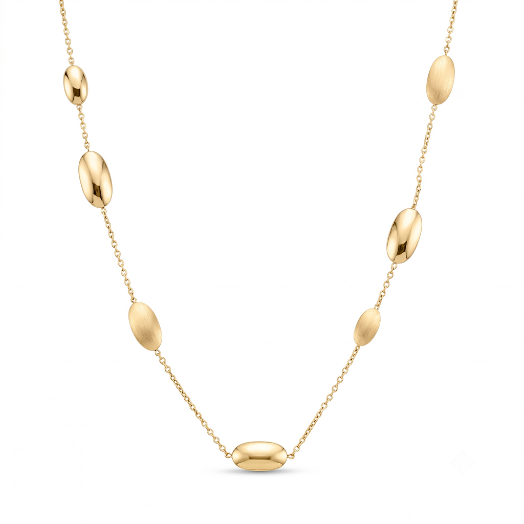 Yellow Gold Oval Chain Necklace