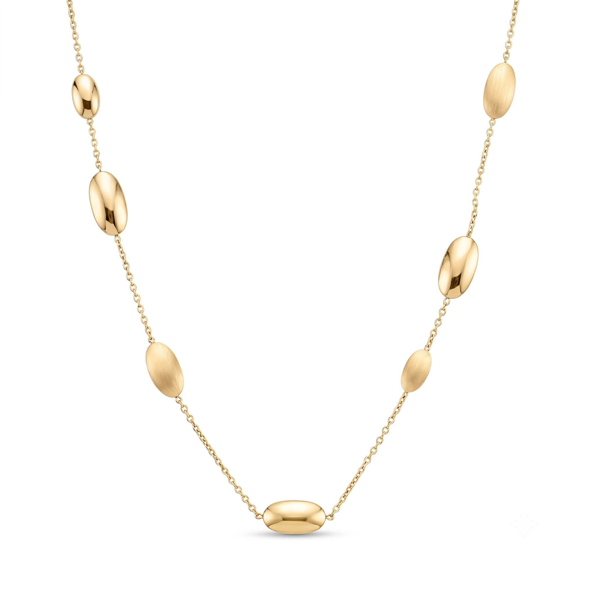 Yellow Gold Oval Chain Necklace