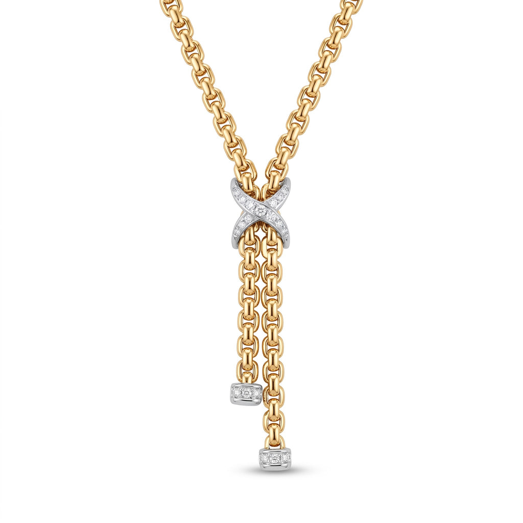 Diamond Two Tone Gold Necklace