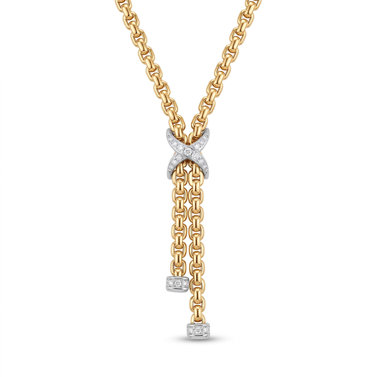 Diamond Two Tone Gold Necklace