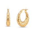 18K Yellow Gold Circle Hoop Earrings