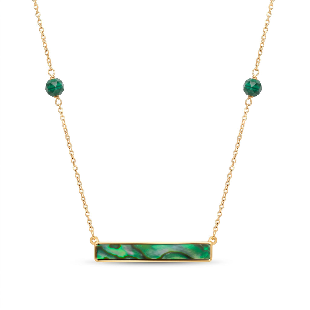 18K Yellow Gold Reversible Mother Of Pearl Necklace
