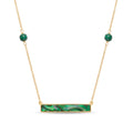 18K Yellow Gold Reversible Mother Of Pearl Necklace