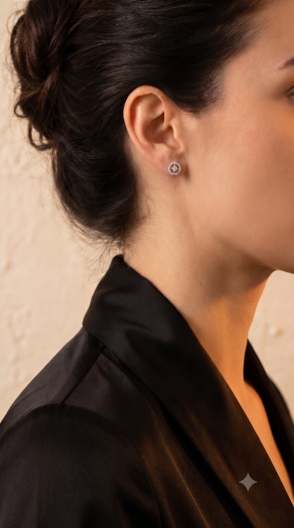 Diamond White Gold Stud Earrings