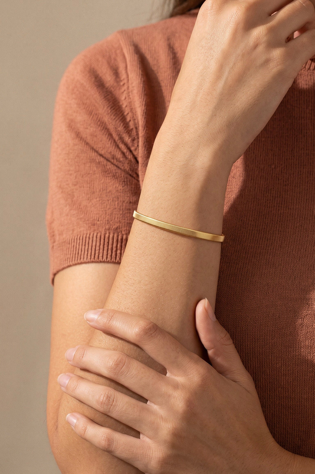 18K Yellow Gold Bangle Bracelet