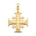 18K Yellow Gold Jerusalem Cross Pendant