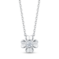 Diamond White Gold Clover Necklace