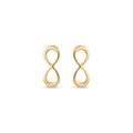 18K Yellow Gold Infinity Stud Earring