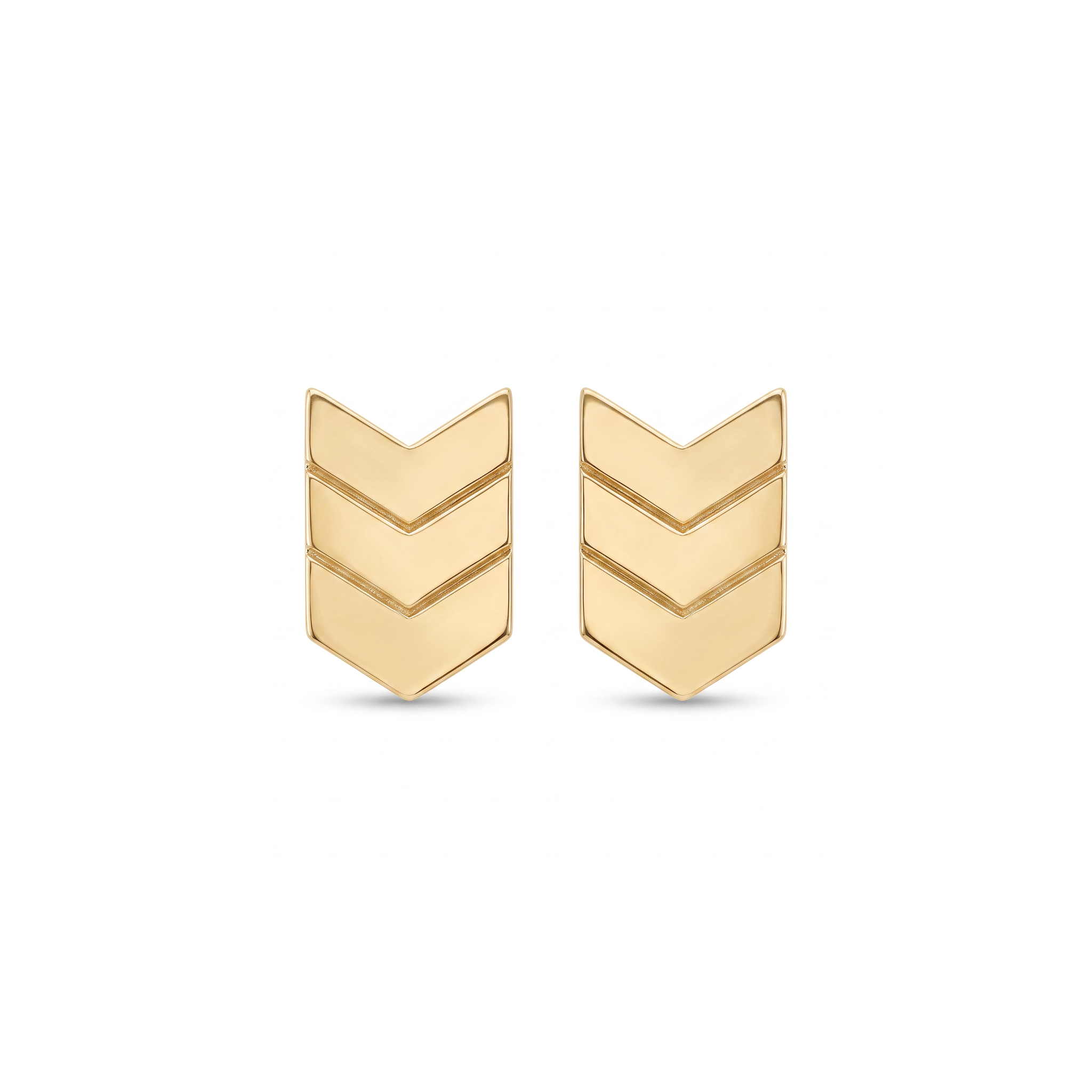 18K Yellow Gold Stud Earring