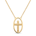 18K Yellow Gold Cross Necklace