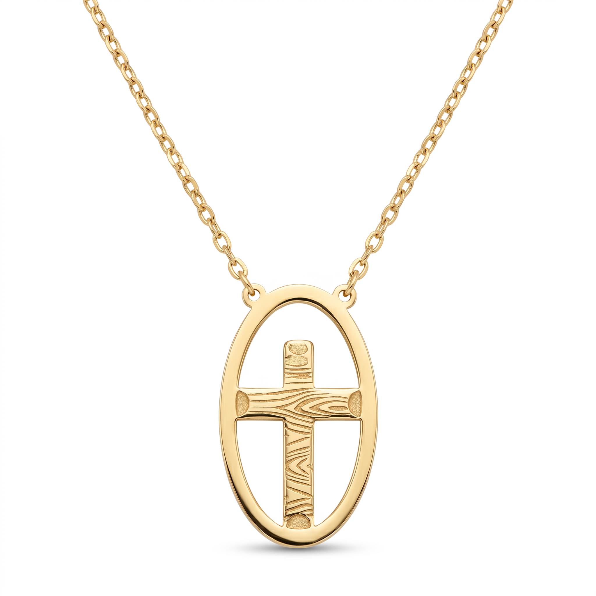 18K Yellow Gold Cross Necklace