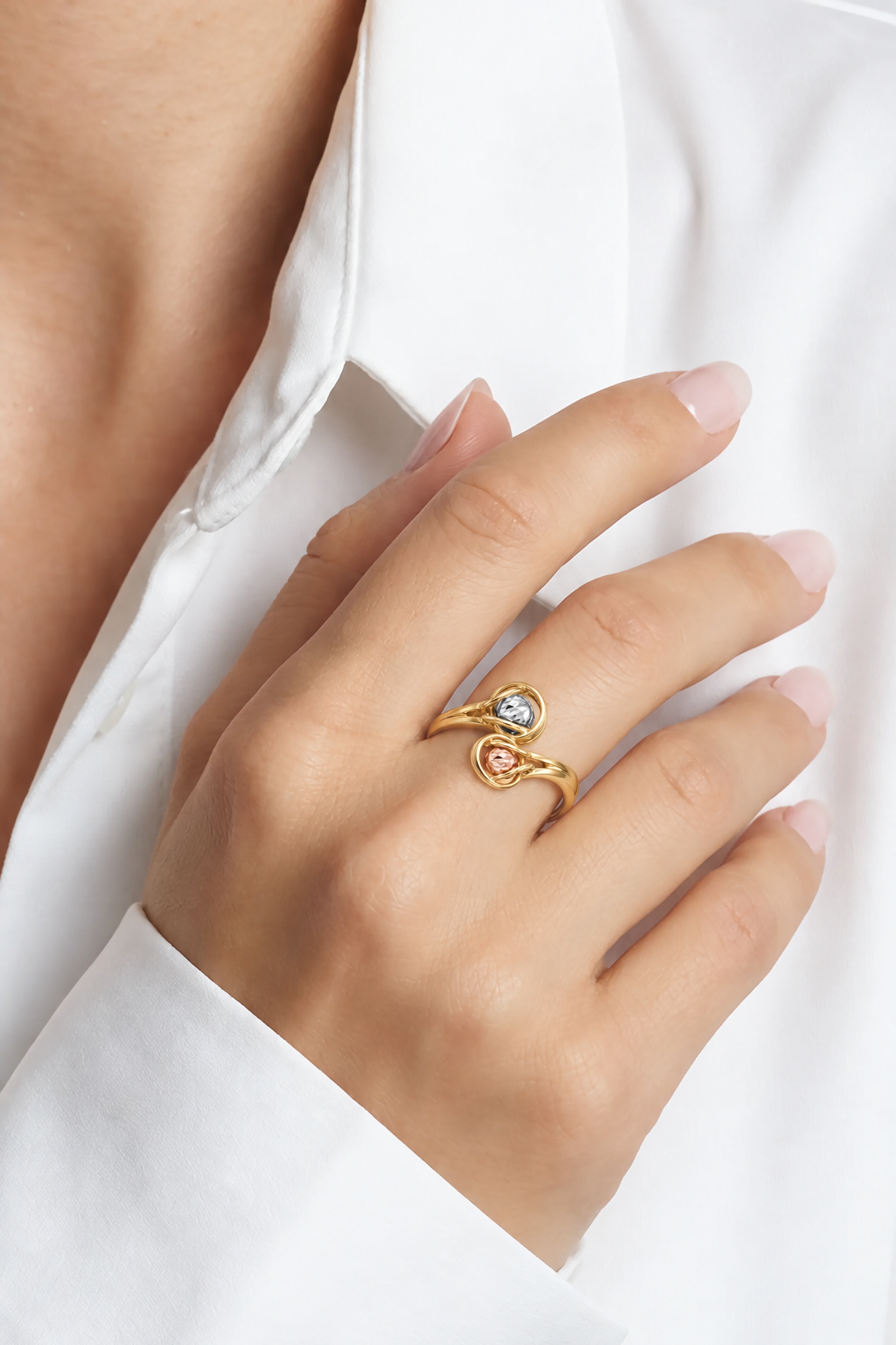 18K Multicolor Gold Ring
