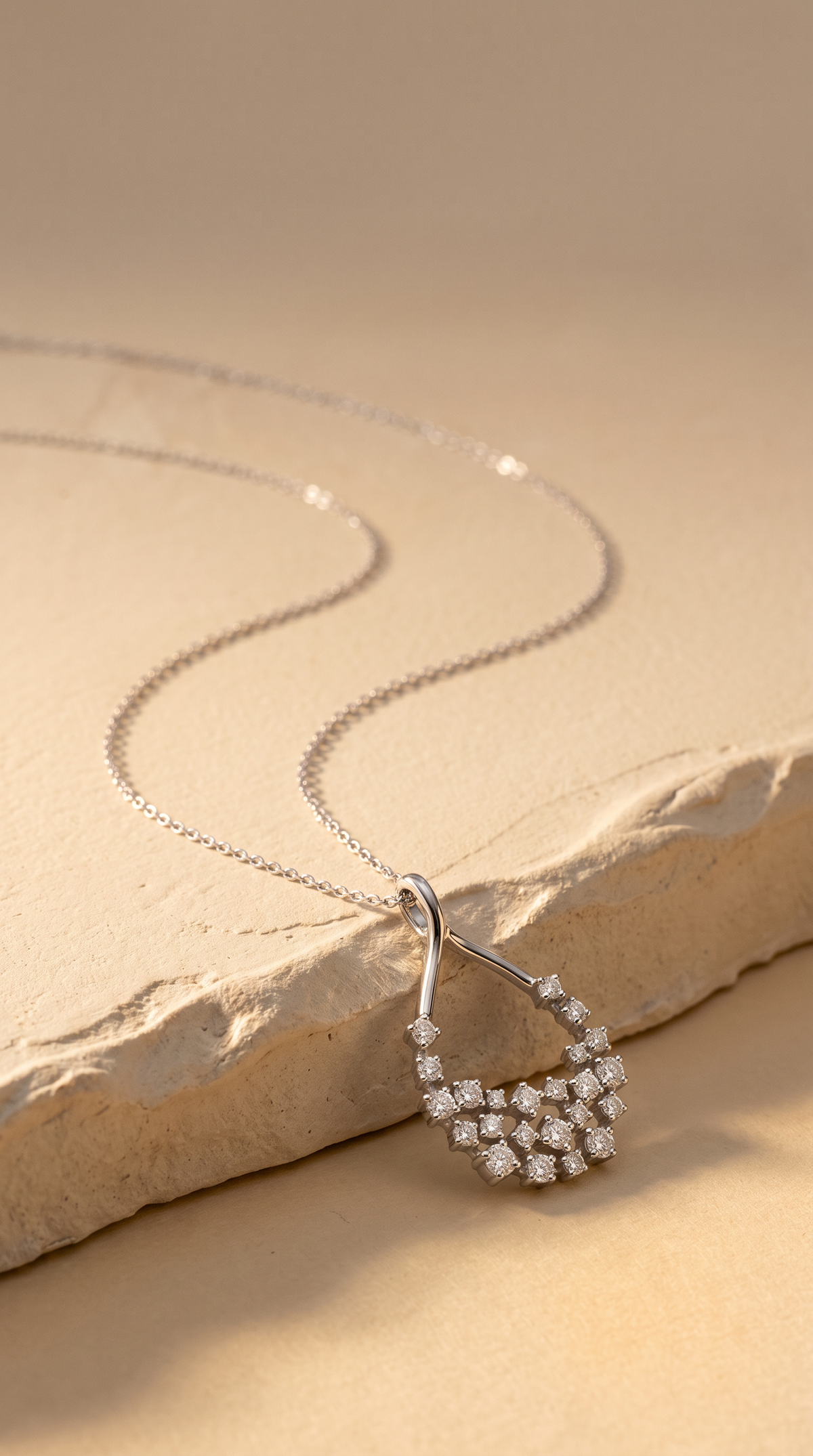 Diamond White Gold Chain Necklace