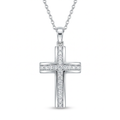Diamond White Gold Cross Necklace