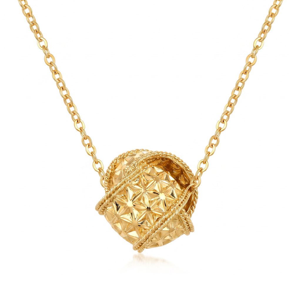 18K Yellow Gold Chain Knot Necklace