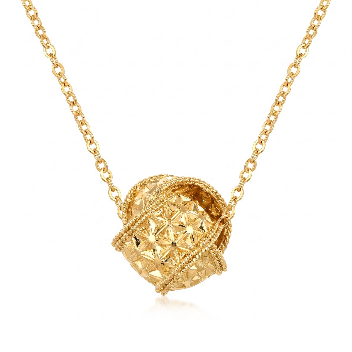 18K Yellow Gold Chain Knot Necklace