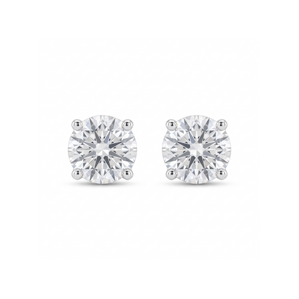 Lab Diamond White Gold 0.72 ctw Stud Earrings