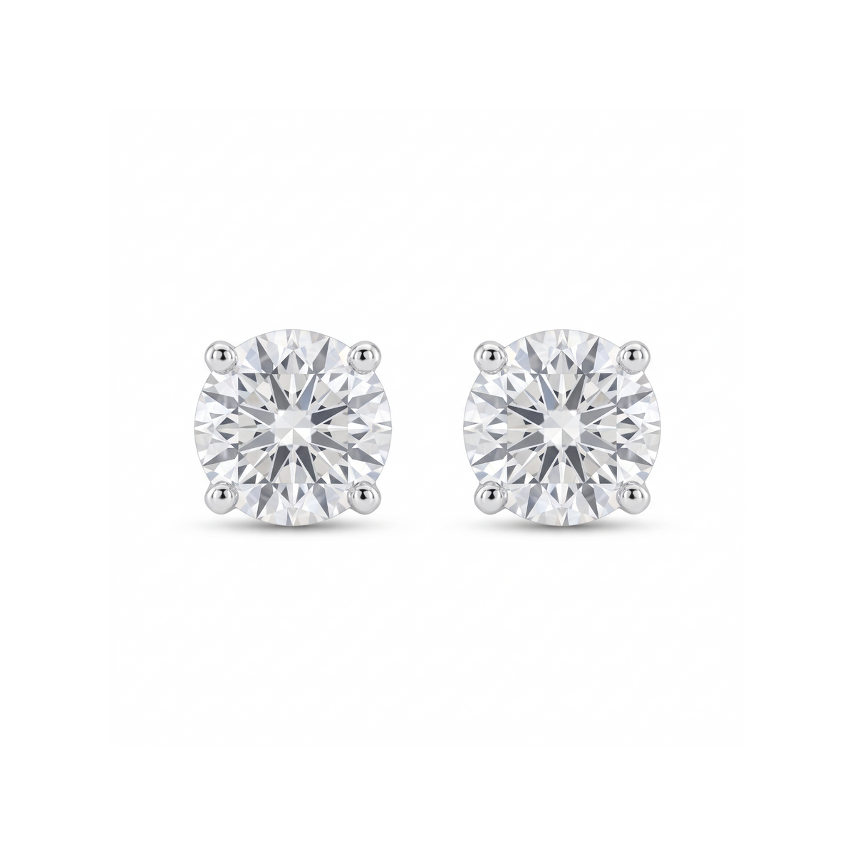 Lab Diamond White Gold 0.72 ctw Stud Earrings