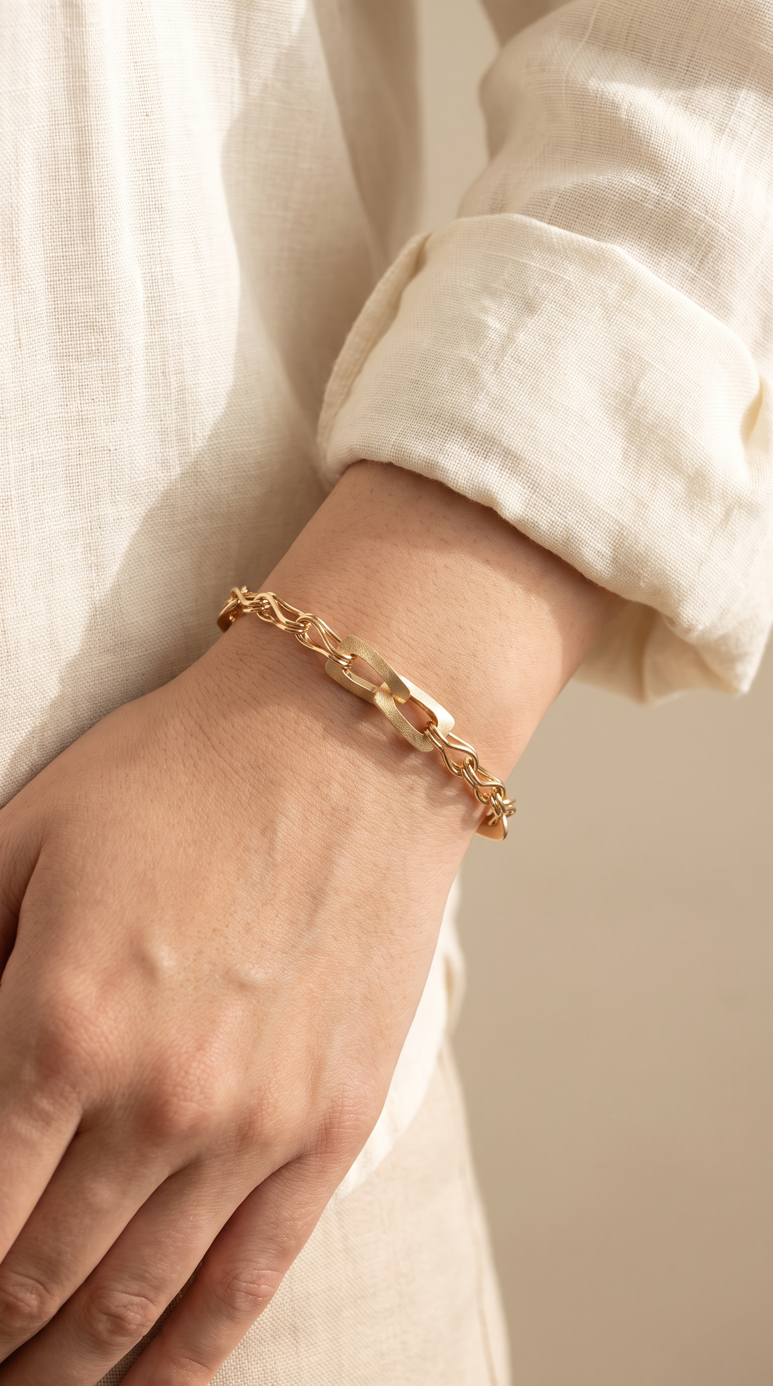 18K Yellow Gold Chain Bracelet