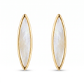 18K Yellow Gold Mother Of Pearl Stud Earring