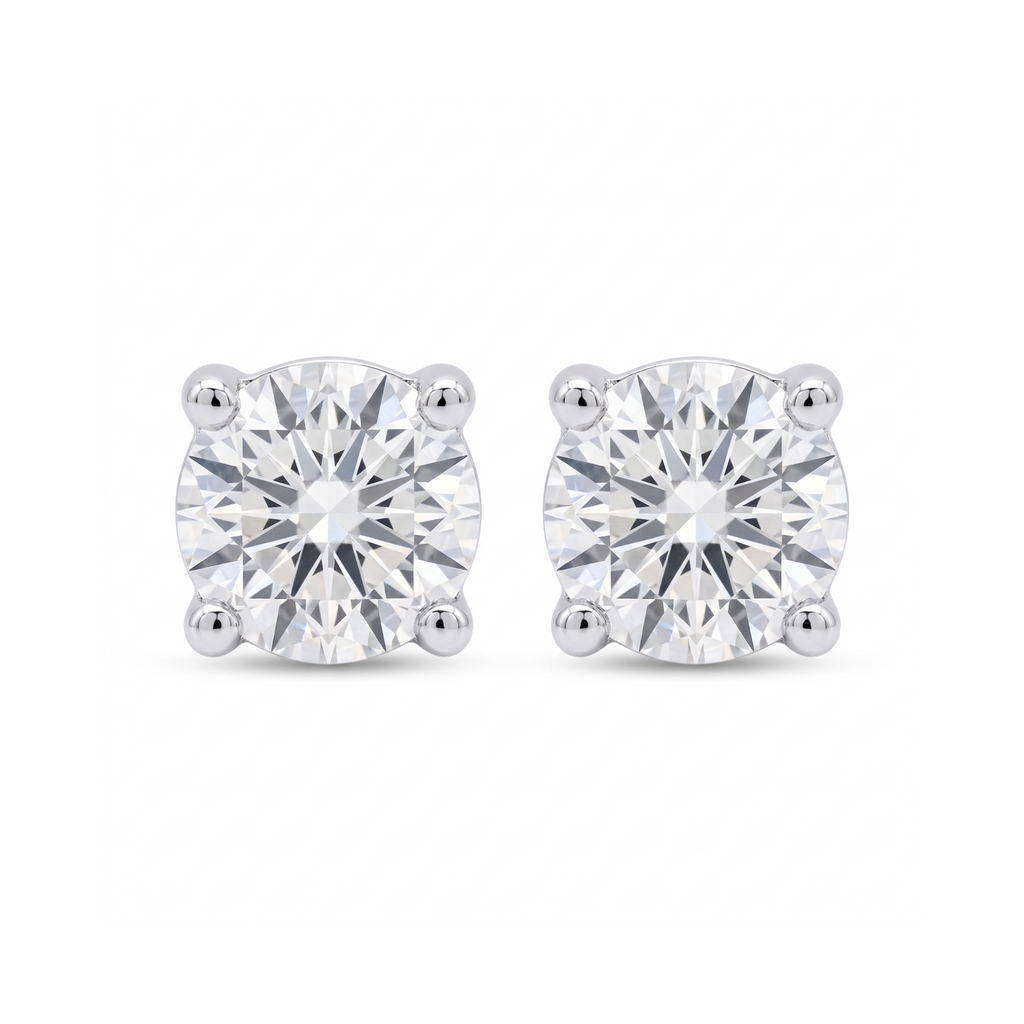 Lab Diamond White Gold 1.3 ctw Stud Earrings