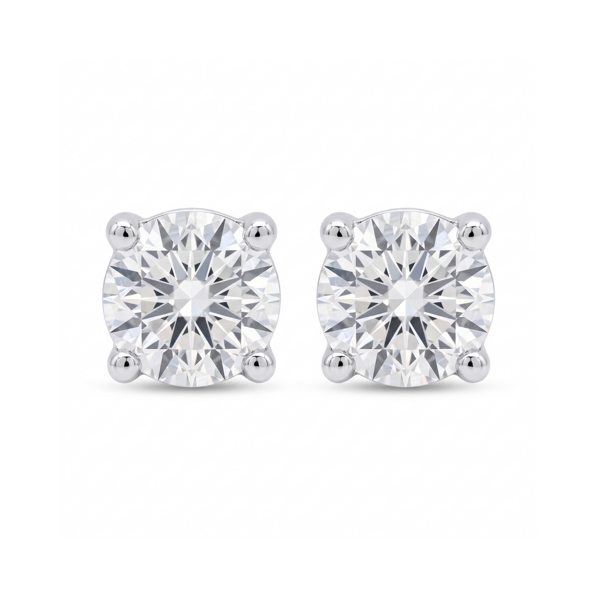 Lab Diamond White Gold 1.3 ctw Stud Earrings