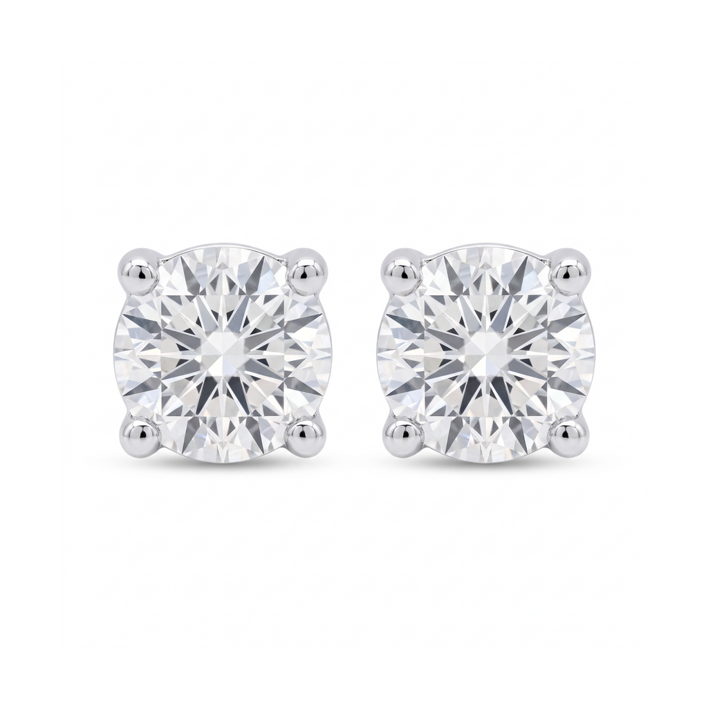 Lab Diamond White Gold 2 ctw Stud Earrings