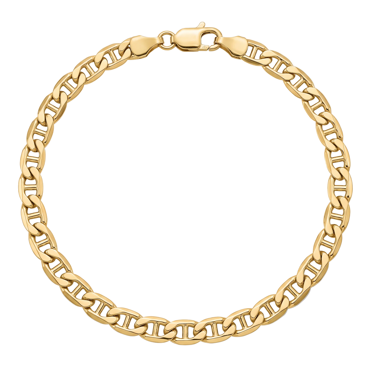 18K Yellow Gold Men's Mariner Chain Bracelet