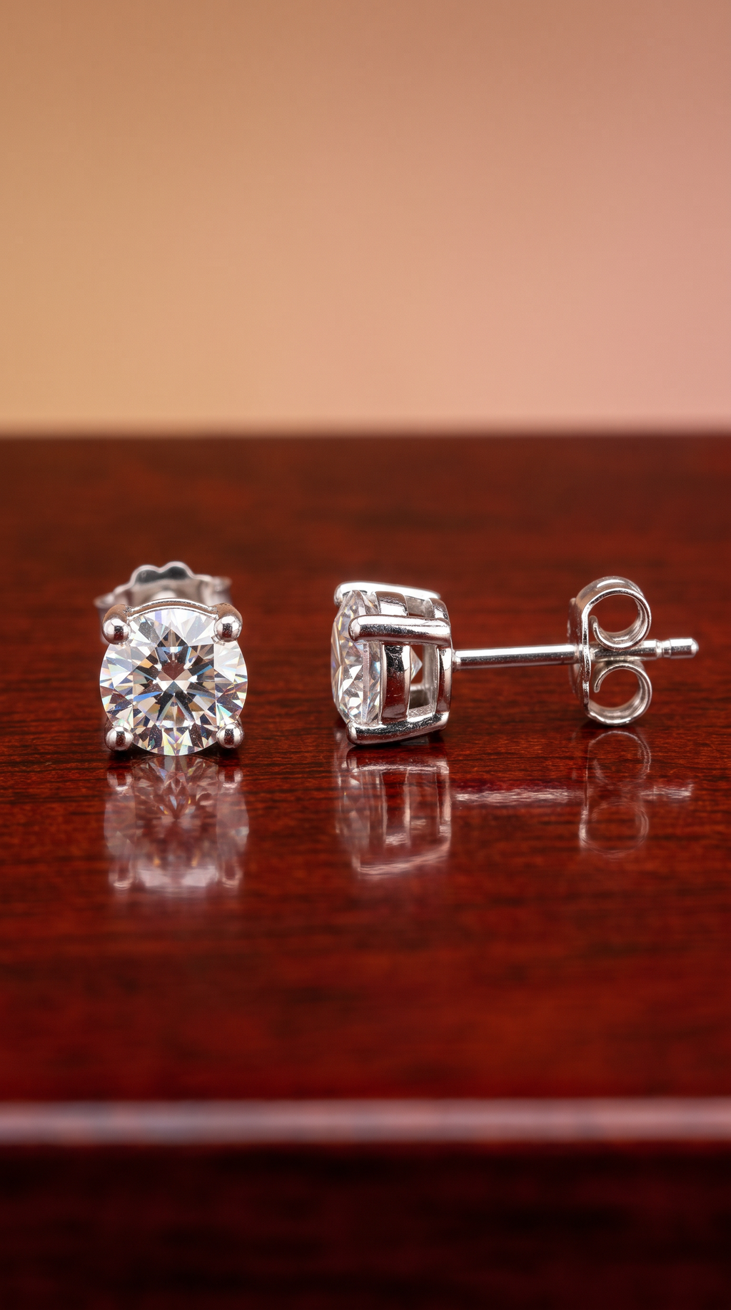 Lab Diamond White Gold 2 ctw Stud Earrings