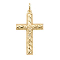 18K Yellow Gold Cross Pendant