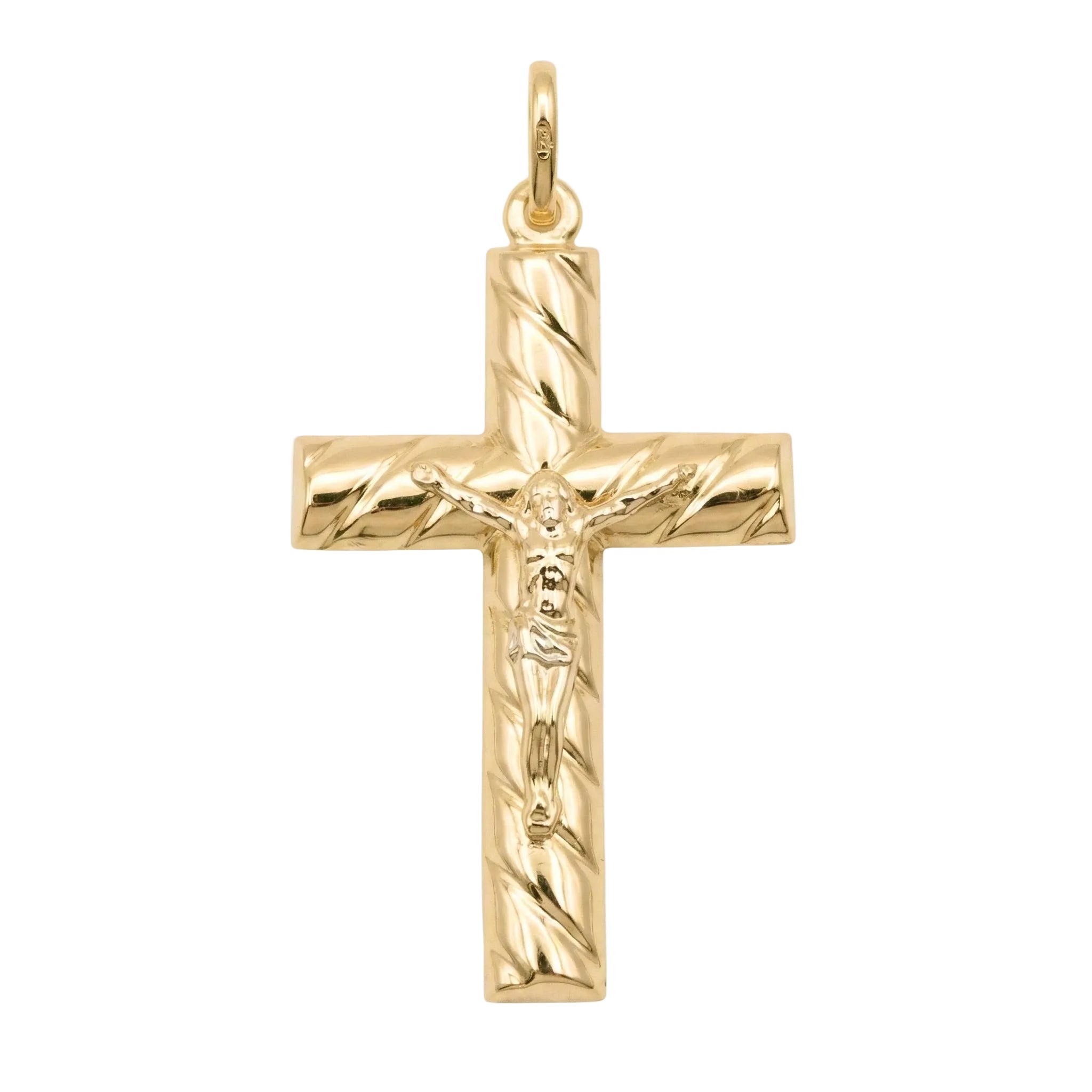 18K Yellow Gold Cross Pendant