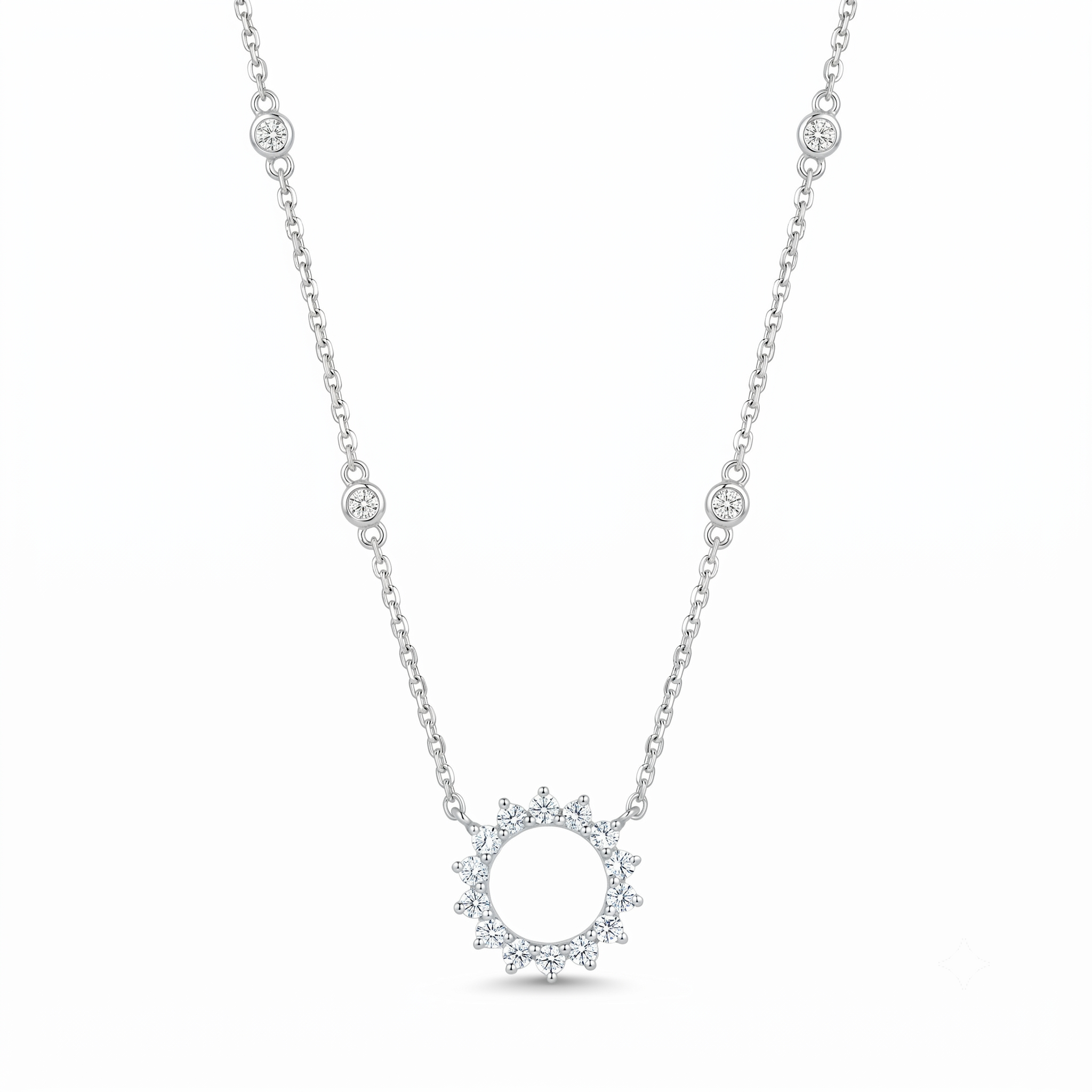 Diamond White Gold Necklace