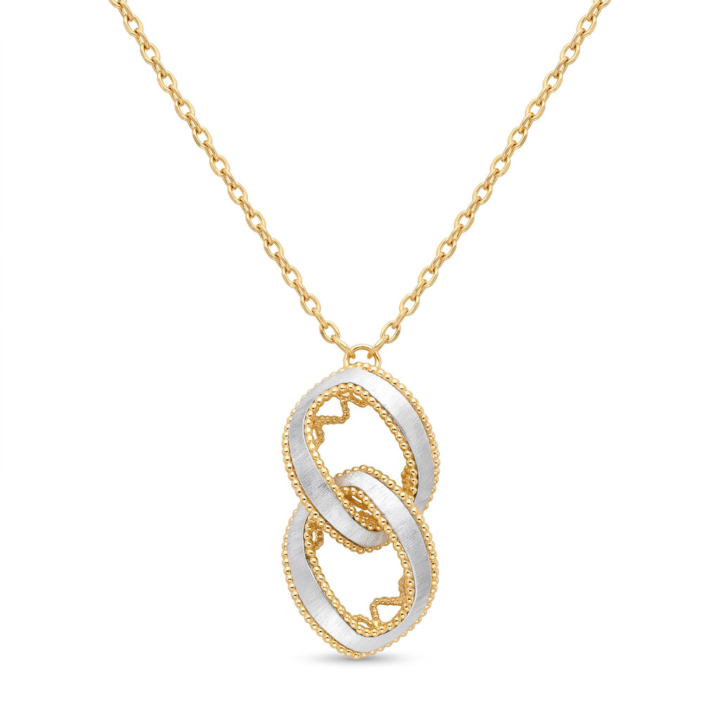 18K Two Tone Gold Necklace